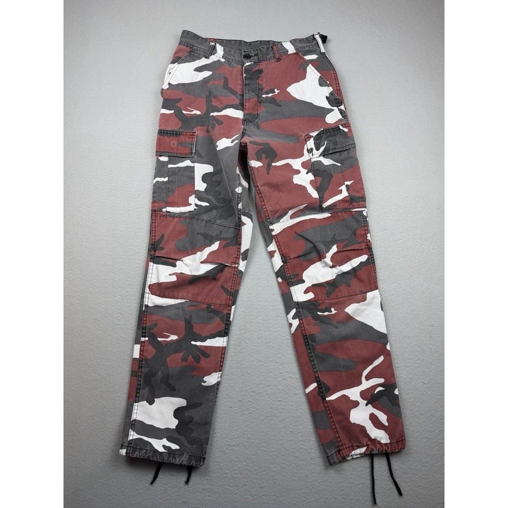 Rothco BDU Pant Small Regular Red Black White Camo Cargo Tactical Urban Military